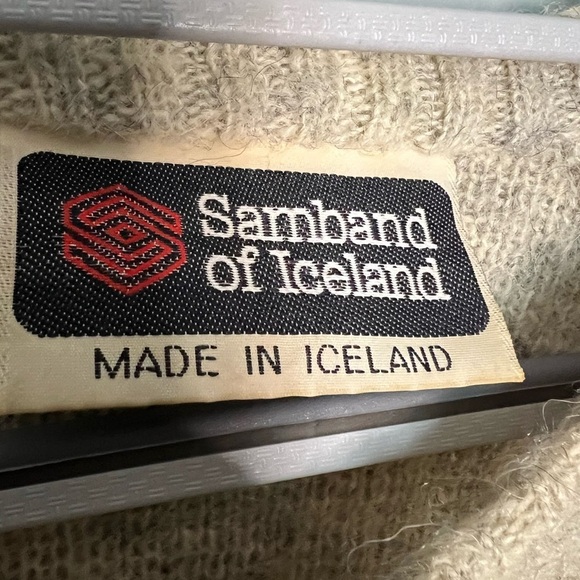 Samband of Iceland wool pull over sweater grey and blue - Picture 2 of 7